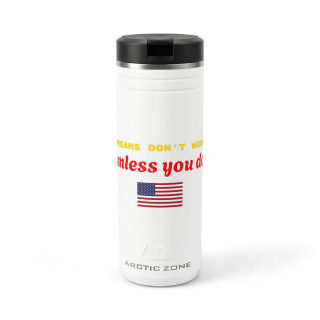 American flag 'Dreams Don't Work Unless You Do' tumbler 4