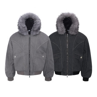 Men's Cotton Collar Padded Jacket | Fleece-Lined Streetwear 5