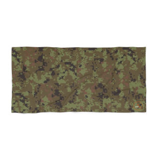 Green Digital Camo Beach Towel 3