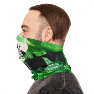 Marijuana Leaf Skull Neck Gaiter 11