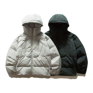 White Duck Down Hooded Parka | Men's Loose Fit Winter Jacket 5