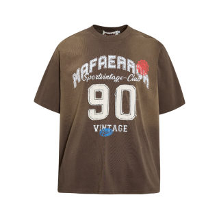 Spray Paint Distressed Embroidery T-Shirt