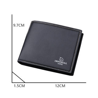 Men's Short Zipper Wallet, Soft Leather 5