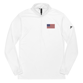 Quarter Zip Pullover "USA Flag"