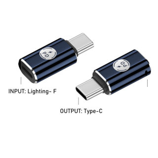 Phone charger adapter — Lightning female to USB-C male 27W fast charging adapter 5
