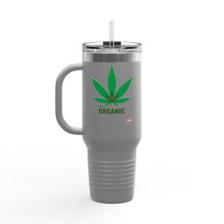Organic cannabis leaf travel mug, 40oz insulated tumbler 29