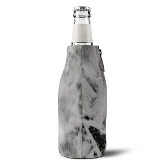 Ice Crystal Texture Zip-Up Bottle Cooler Sleeve | Neoprene Zipper Can Koozie 6