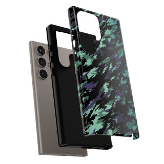 Teal Black Abstract Camo Phone Case 180