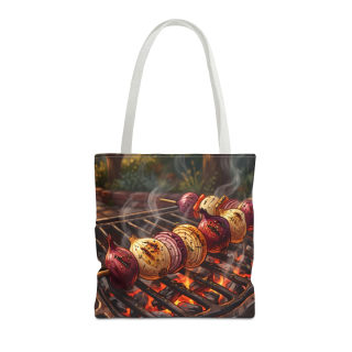Grilled Vegetable Kabob Tote Bag | BBQ Skewers, Summer Cookout Market Tote 8