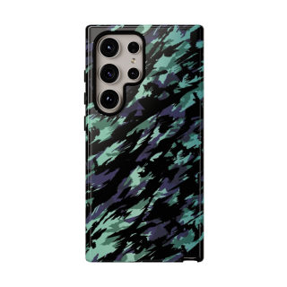 Teal Black Abstract Camo Phone Case 71