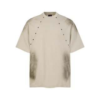Gradient Rivet Deconstructed Short Sleeve T-Shirt