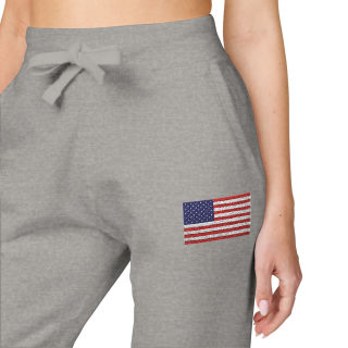 American flag embroidered sweatpants 52