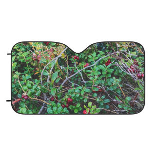 Cranberry Brush Car Sun Shade | Nature Foliage Windshield Cover