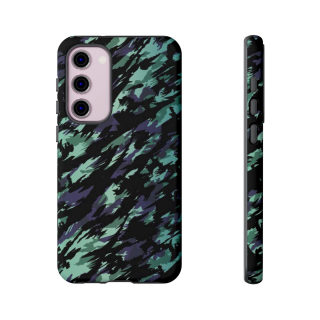 Teal Black Abstract Camo Phone Case 61