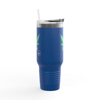 Organic cannabis leaf travel mug, 40oz insulated tumbler 7