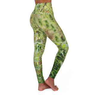 Green Moss Botanical Leggings | Yoga Leggings 4