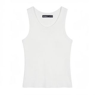 Summer Sleeveless Round Neck Ribbed Top 4
