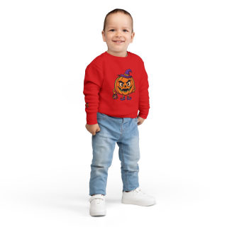 Jack-o'-Lantern Witch Pumpkin Toddler Sweatshirt 32