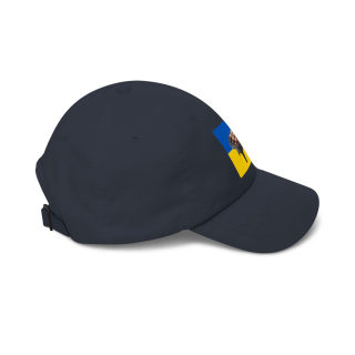 Grill Skewers on Blue Yellow Flag Dad Cap | BBQ Ukraine Baseball Hat 40