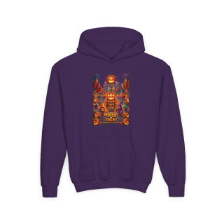 Spooky Pumpkin Patch Trick or Treat Kids Hoodie 13