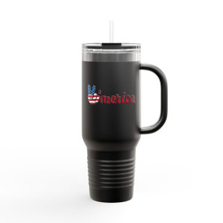 'Merica Peace Hand travel mug, 40oz insulated tumbler 12