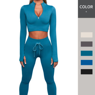 Women's Yoga Zip Top | Long Sleeve Fitness Sportswear 2