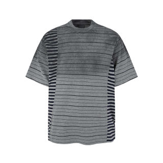 Asymmetric Striped Short Sleeve T-Shirt 4