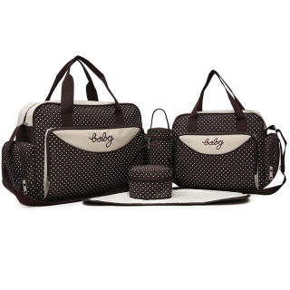5-Piece Large-Capacity Diaper Bag Set for Mom and Baby 2