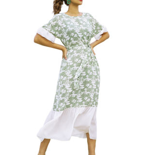 Floral Long Skirt Dress for Women | Slim Flattering Summer Style 5
