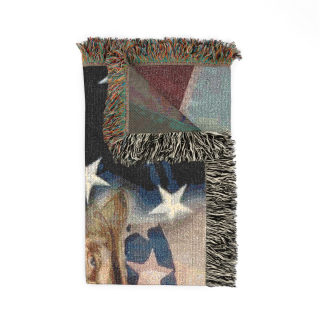 Uncle Sam Pointing Woven Blanket | American Flag Patriotic Throw 16