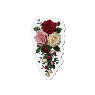 Rose Bouquet Die Cut Magnet | Floral Refrigerator Magnet 2
