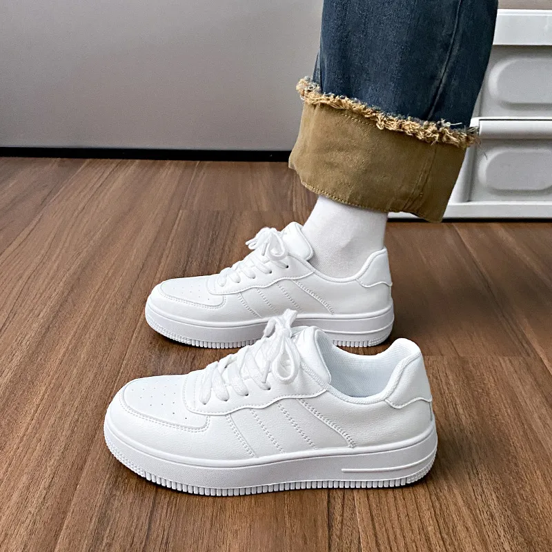 Lace-Up Round Toe Platform Sneakers 3