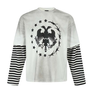 Distressed Washed Print Long Sleeve T-Shirt | American Retro 6