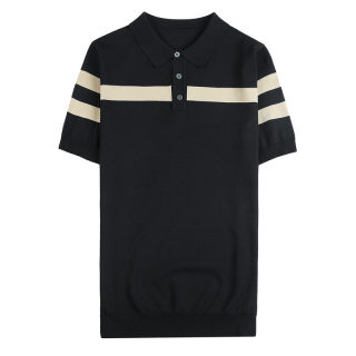 Slim Fit Lapel Knit T-Shirt | Cool Summer Casual Wear 5