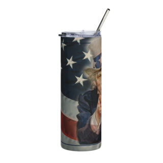 Uncle Sam Pointing Tumbler | 20oz Stainless Steel Patriotic Travel Cup 2