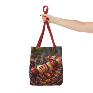 Grilled Vegetable Kabob Tote Bag | BBQ Skewers, Summer Cookout Market Tote 49