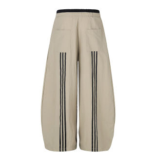 Striped Cargo Pants with Drawstring and Cuffed Hem 3