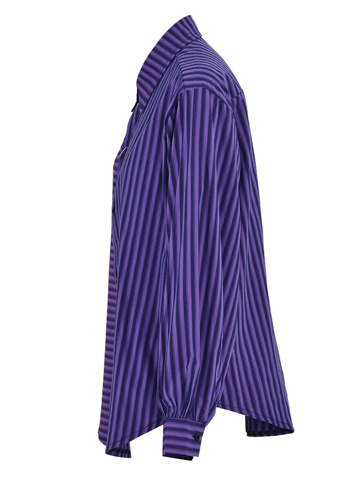 Asymmetric Design Loose Casual Long Sleeve Shirt 4