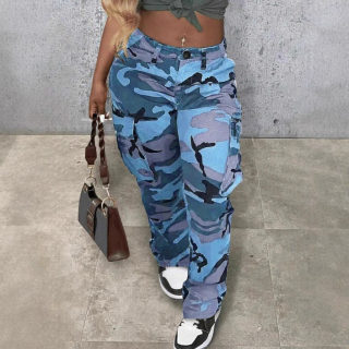 Casual Camouflage Multi-Pocket Cargo Pants for Women | Street Style 2