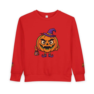 Jack-o'-Lantern Witch Pumpkin Toddler Sweatshirt 8