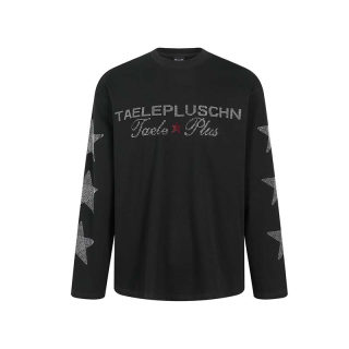 Star Letter Rhinestone Long Sleeve T-Shirt | Men's American Retro 3