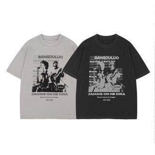 Character Letter Print Short Sleeve T-Shirt | American Retro 5