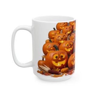 Jack-O'-Lantern Pattern Mug | Halloween Pumpkin Coffee Cup 6