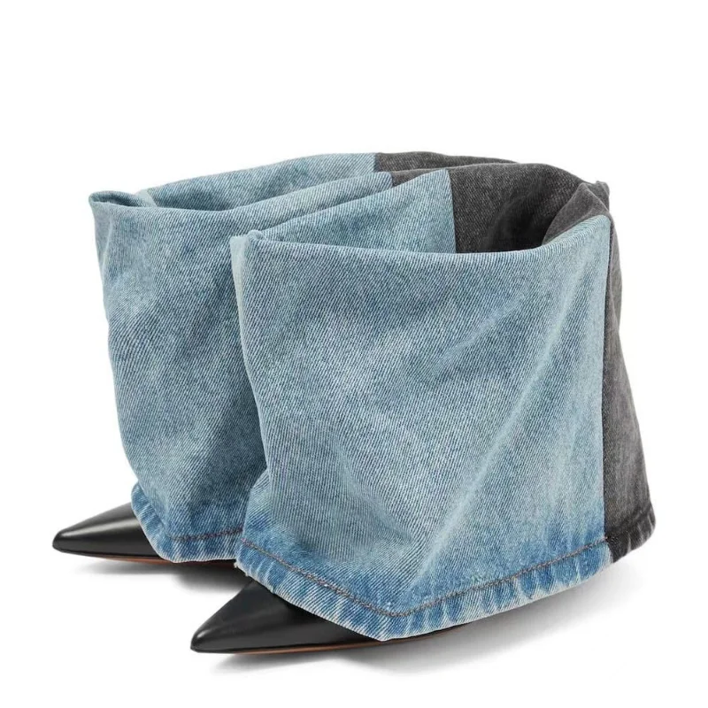 Denim High Heel Short Boots for Women | Autumn/Winter Trendy Style 2