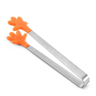 Kitchen Silicone Food Clips | Stainless Steel Mini Ice & Food Tongs 3
