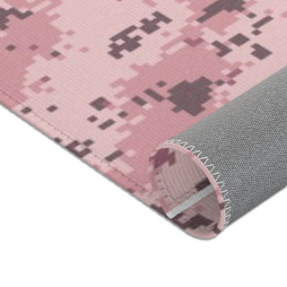 Pink Digital Camo Area Rug 14