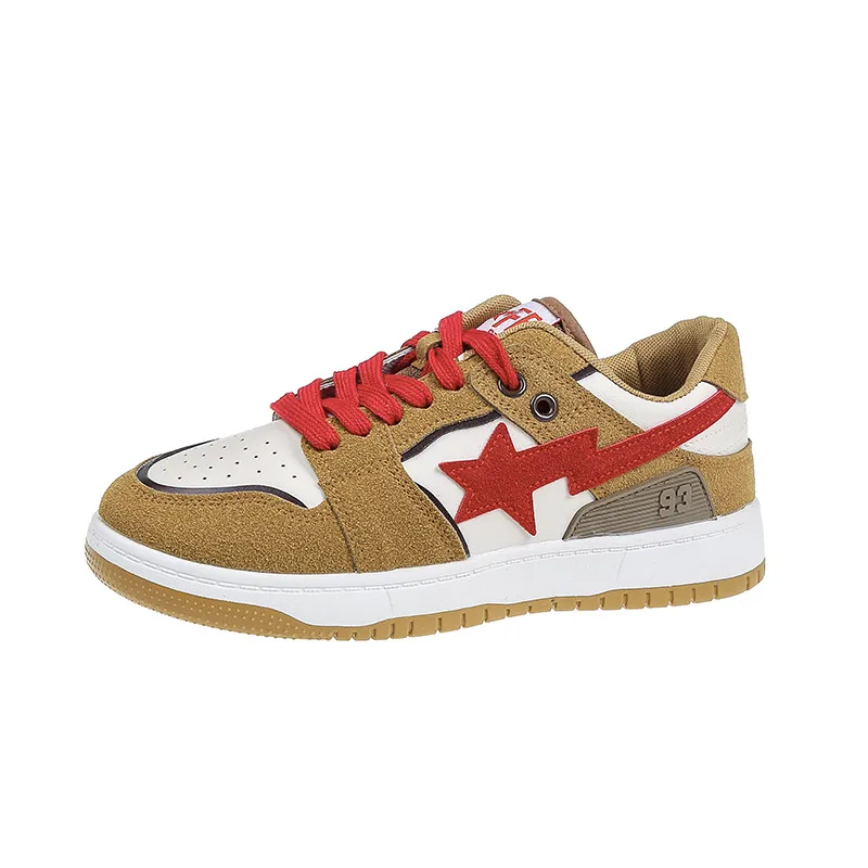 Contrast Star Lace-Up Athletic Sneakers 5
