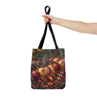 Grilled Vegetable Kabob Tote Bag | BBQ Skewers, Summer Cookout Market Tote 61