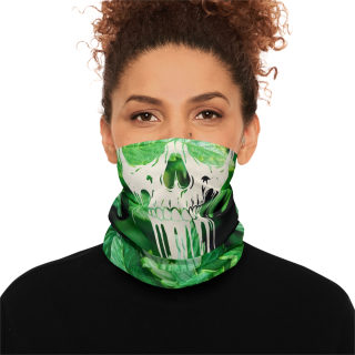 Marijuana Leaf Skull Neck Gaiter 4