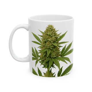 Cannabis Leaf Pattern Mug | Ceramic Coffee Cup 7